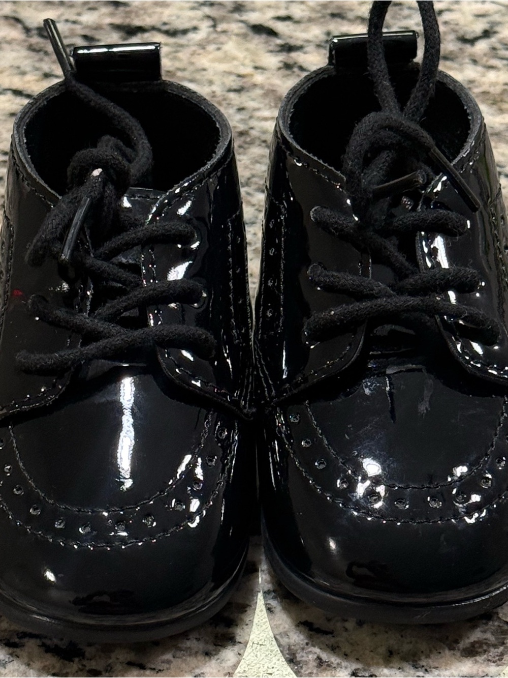 Black Toddler Dress Shoes, Size 4